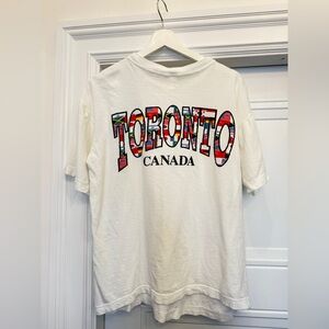 VINTAGE TORONTO CANADA SPELLOUT GRAPHIC TEE SMALL RETRO THIN COTTON